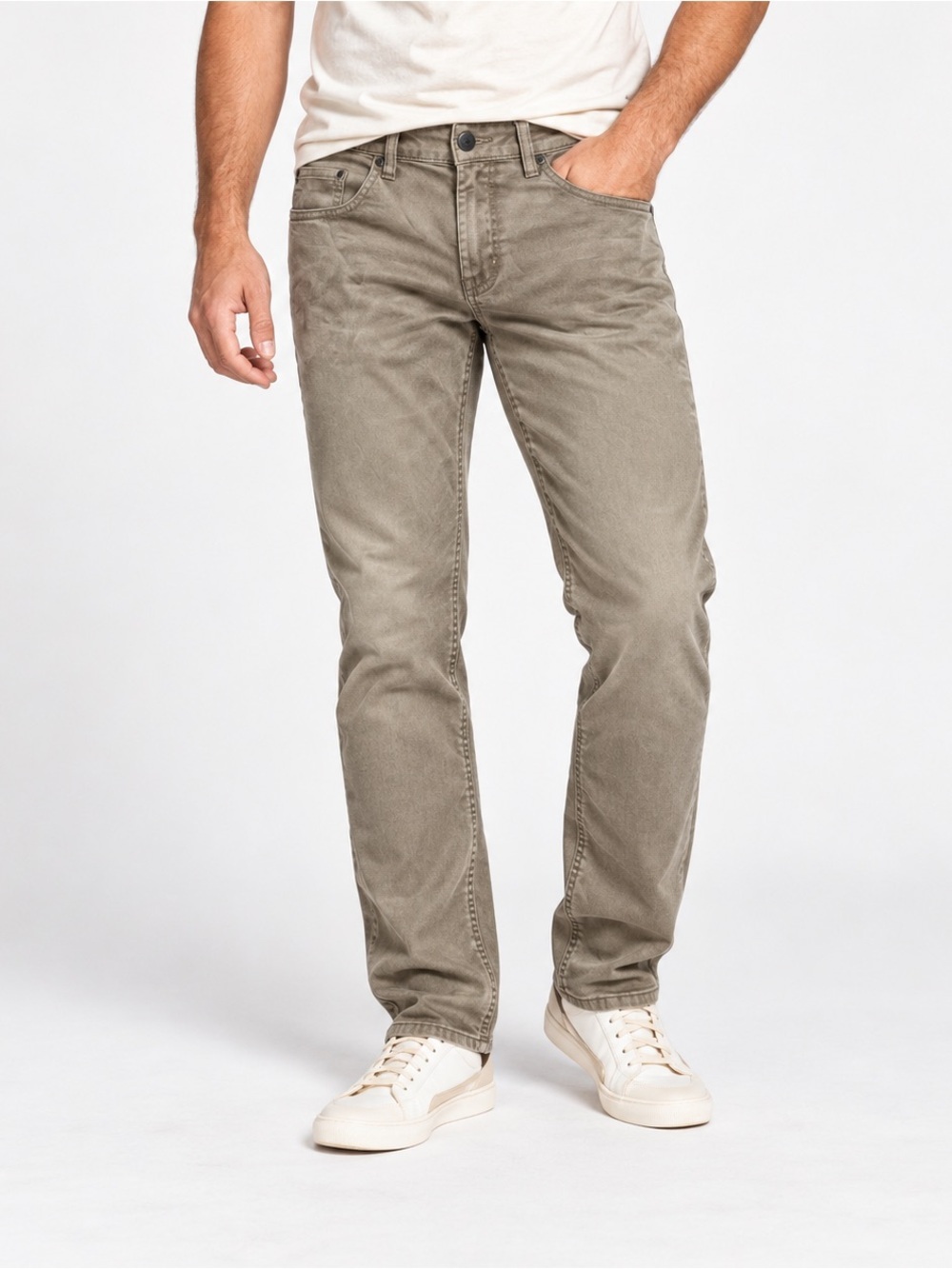 Buffalo David Bitton Sam-X Jeans Mens 36x30 Slim Straight Stretch Brown